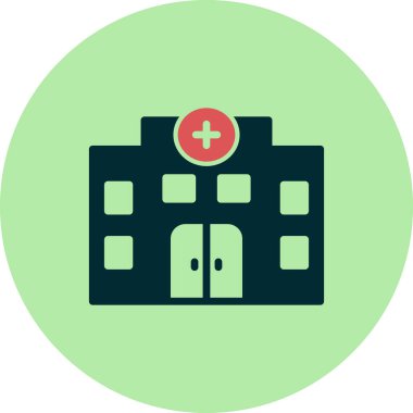 Hastane binası vektör simgesi 