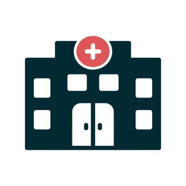 Hastane binası vektör simgesi 