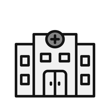 Hastane binası vektör simgesi 