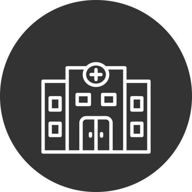 Hastane binası vektör simgesi 