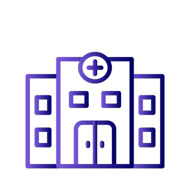 Hastane binası vektör simgesi 