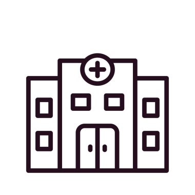 Hastane binası vektör simgesi 
