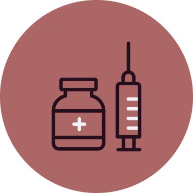 Enjeksiyon vektörü simgesi