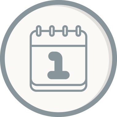 tarih takvimi vektör simgesi, Ocak 