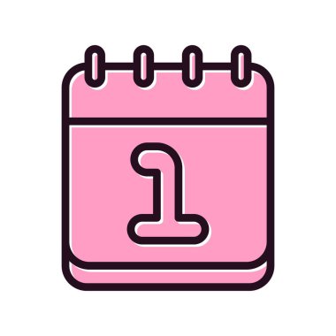 tarih takvimi vektör simgesi, Ocak 