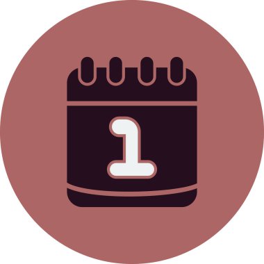 tarih takvimi vektör simgesi, Ocak 