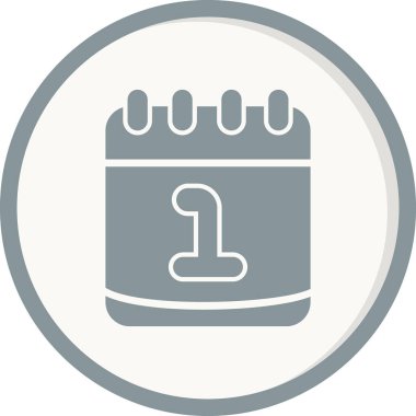 tarih takvimi vektör simgesi, Ocak 