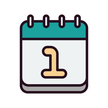 tarih takvimi vektör simgesi, Ocak 