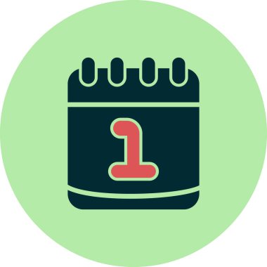 tarih takvimi vektör simgesi, Ocak 