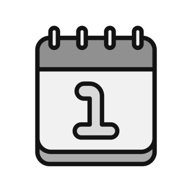 tarih takvimi vektör simgesi, Ocak 