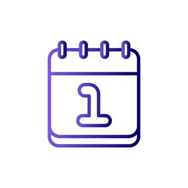 tarih takvimi vektör simgesi, Ocak 