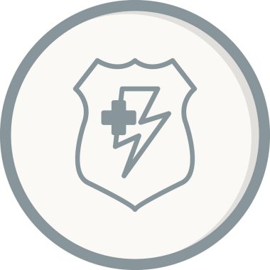 kalkan vektör çizim çizgisi simgesi