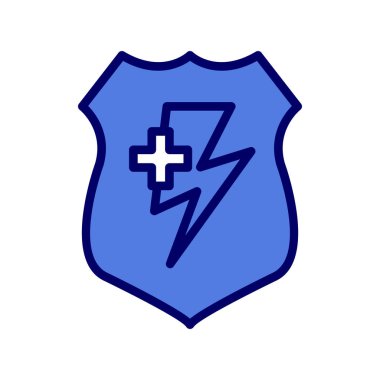 kalkan vektör çizim çizgisi simgesi