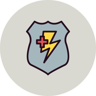 kalkan vektör çizim çizgisi simgesi