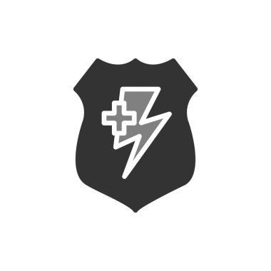 kalkan vektör çizim çizgisi simgesi