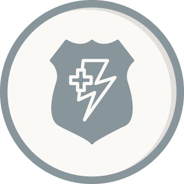 kalkan vektör çizim çizgisi simgesi