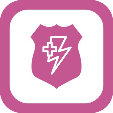 kalkan vektör çizim çizgisi simgesi