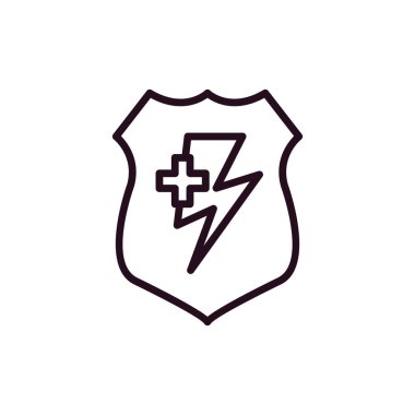 kalkan vektör çizim çizgisi simgesi