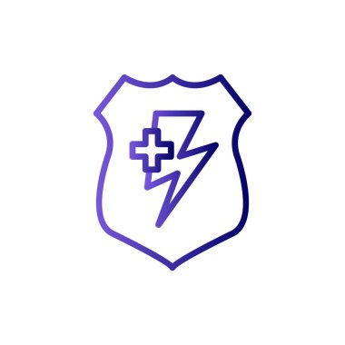 kalkan vektör çizim çizgisi simgesi