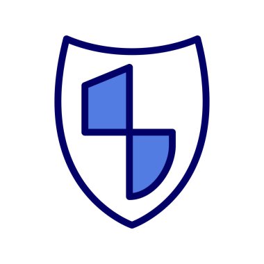 kalkan vektör çizim çizgisi simgesi