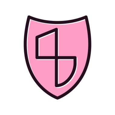 kalkan vektör çizim çizgisi simgesi