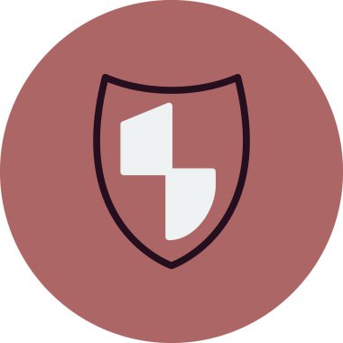 kalkan vektör çizim çizgisi simgesi