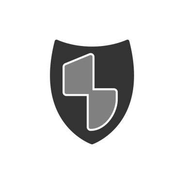 kalkan vektör çizim çizgisi simgesi