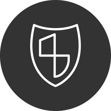 kalkan vektör çizim çizgisi simgesi