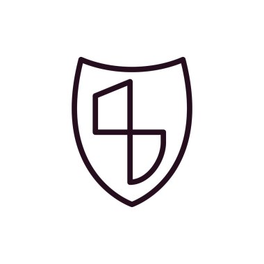 kalkan vektör çizim çizgisi simgesi