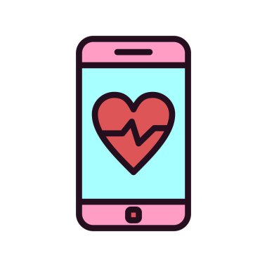 akıllı telefon, basit vektör illüstrasyon tasarımı