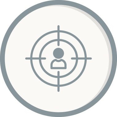 Basit Hedef Simgesi, vektör illüstrasyonu