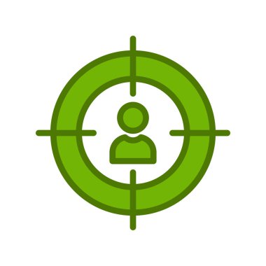 Basit Hedef Simgesi, vektör illüstrasyonu