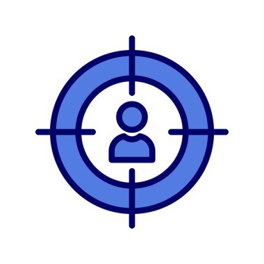 Basit Hedef Simgesi, vektör illüstrasyonu