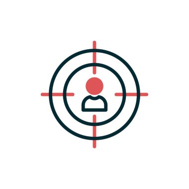 Basit Hedef Simgesi, vektör illüstrasyonu