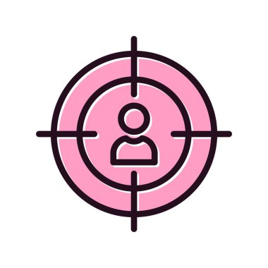 Basit Hedef Simgesi, vektör illüstrasyonu