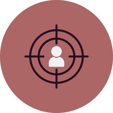 Basit Hedef Simgesi, vektör illüstrasyonu