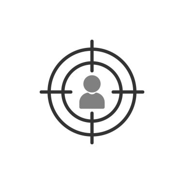 Basit Hedef Simgesi, vektör illüstrasyonu