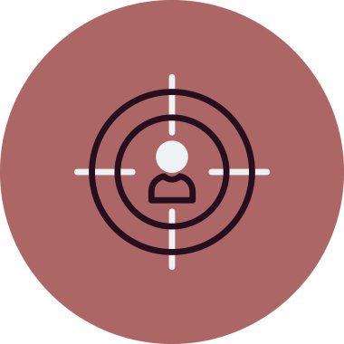 Basit Hedef Simgesi, vektör illüstrasyonu