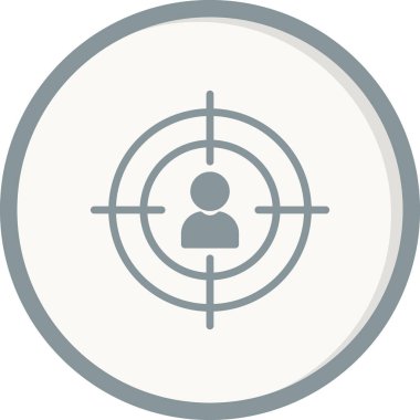 Basit Hedef Simgesi, vektör illüstrasyonu