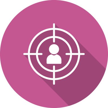 Basit Hedef Simgesi, vektör illüstrasyonu