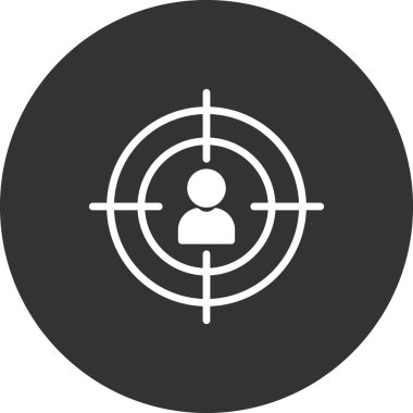 Basit Hedef Simgesi, vektör illüstrasyonu