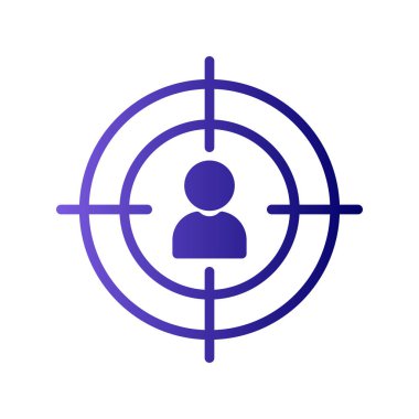 Basit Hedef Simgesi, vektör illüstrasyonu