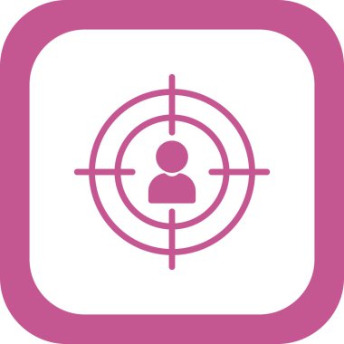 Basit Hedef Simgesi, vektör illüstrasyonu