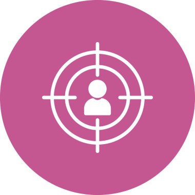 Basit Hedef Simgesi, vektör illüstrasyonu