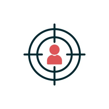 Basit Hedef Simgesi, vektör illüstrasyonu