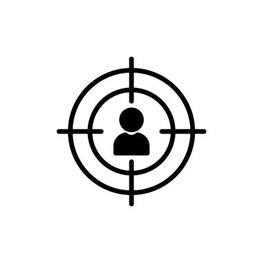 Basit Hedef Simgesi, vektör illüstrasyonu