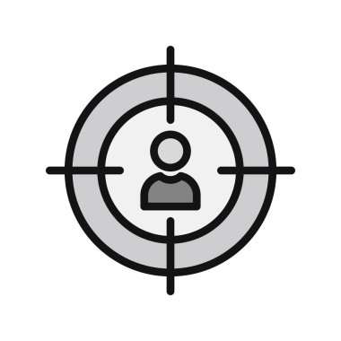 Basit Hedef Simgesi, vektör illüstrasyonu