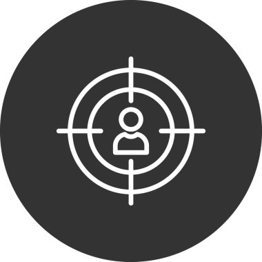 Basit Hedef Simgesi, vektör illüstrasyonu