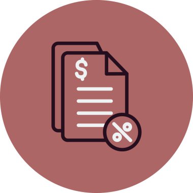 Vergilerin vektör illüstrasyonu modern simge