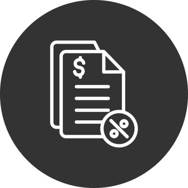 Vergilerin vektör illüstrasyonu modern simge